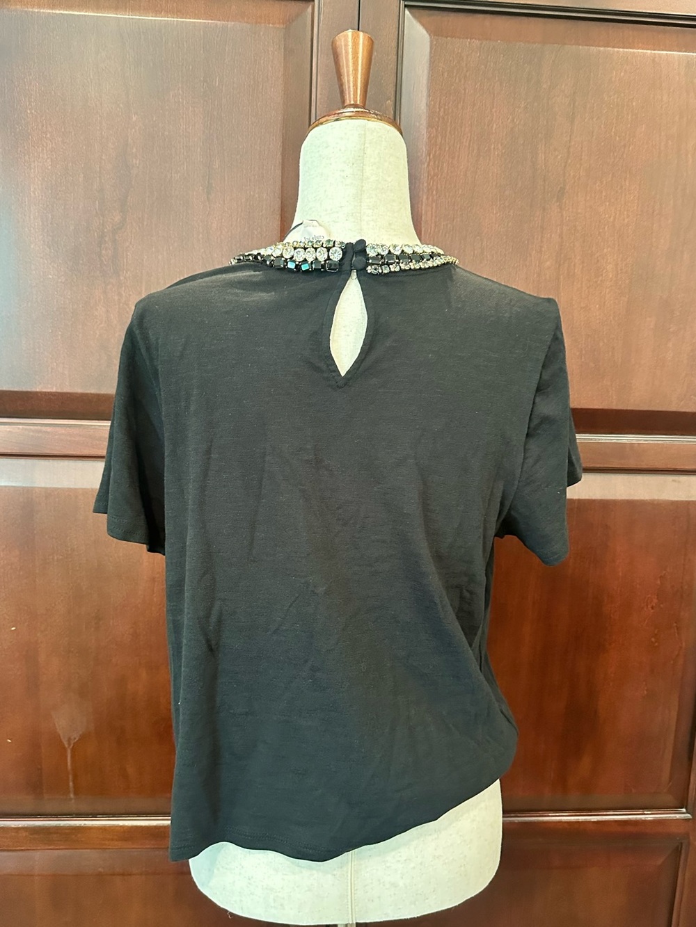 cinq a sept Black Embellished Top - Picture 6 of 12